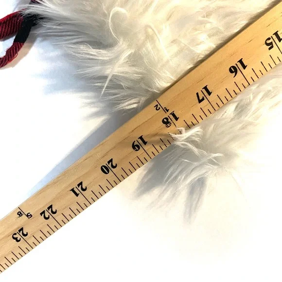 Red and Black Buffalo Plaid Christmas Santa Stockings. Faux Fur Trim 18"L x 7.5W - Picture 7 of 11